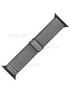 Wave Pattern Nylon Elastic Watchband Strap Replacement for Apple Watch Ultra 49mm / Ultra 2 49mm / Series 9 45mm / SE (2023) 44mm / Series 8 / 7 45mm / Series 6 / 5 / 4 / SE / SE (2022) 44mm / Series 3 / 2 / 1 42mm - Grey