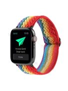 Wave Pattern Nylon Elastic Watchband Strap Replacement for Apple Watch Ultra 49mm / Ultra 2 49mm / Series 9 45mm / SE (2023) 44mm / Series 8 / 7 45mm / Series 6 / 5 / 4 / SE / SE (2022) 44mm / Series 3 / 2 / 1 42mm - Multi-color