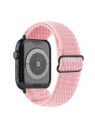 Wave Pattern Nylon Elastic Watchband Strap Replacement for Apple Watch Ultra 49mm / Ultra 2 49mm / Series 9 45mm / SE (2023) 44mm / Series 8 / 7 45mm / Series 6 / 5 / 4 / SE / SE (2022) 44mm / Series 3 / 2 / 1 42mm - Pink