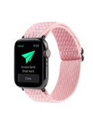 Wave Pattern Nylon Elastic Watchband Strap Replacement for Apple Watch Ultra 49mm / Ultra 2 49mm / Series 9 45mm / SE (2023) 44mm / Series 8 / 7 45mm / Series 6 / 5 / 4 / SE / SE (2022) 44mm / Series 3 / 2 / 1 42mm - Pink