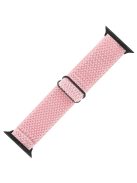 Wave Pattern Nylon Elastic Watchband Strap Replacement for Apple Watch Ultra 49mm / Ultra 2 49mm / Series 9 45mm / SE (2023) 44mm / Series 8 / 7 45mm / Series 6 / 5 / 4 / SE / SE (2022) 44mm / Series 3 / 2 / 1 42mm - Pink