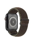 Wave Pattern Nylon Watchband Adjustable Wristwatch Strap for Apple Watch Series 10 42mm / 9 8 7 41mm / 6 5 4 SE SE (2022) SE (2023) 40mm / 3 2 1 38mm - Army Green