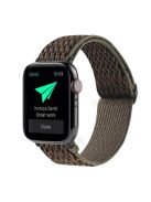 Wave Pattern Nylon Watchband Adjustable Wristwatch Strap for Apple Watch Series 10 42mm / 9 8 7 41mm / 6 5 4 SE SE (2022) SE (2023) 40mm / 3 2 1 38mm - Army Green