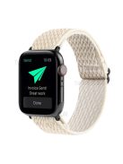 Wave Pattern Nylon Watchband Adjustable Wristwatch Strap for Apple Watch Series 10 42mm / 9 8 7 41mm / 6 5 4 SE SE (2022) SE (2023) 40mm / 3 2 1 38mm - Beige