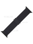 Wave Pattern Nylon Watchband Adjustable Wristwatch Strap for Apple Watch Series 10 42mm / 9 8 7 41mm / 6 5 4 SE SE (2022) SE (2023) 40mm / 3 2 1 38mm - Black