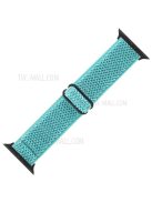 Wave Pattern Nylon Watchband Adjustable Wristwatch Strap for Apple Watch Series 10 42mm / 9 8 7 41mm / 6 5 4 SE SE (2022) SE (2023) 40mm / 3 2 1 38mm - Green