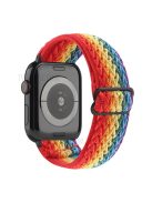 Wave Pattern Nylon Watchband Adjustable Wristwatch Strap for Apple Watch Series 10 42mm / 9 8 7 41mm / 6 5 4 SE SE (2022) SE (2023) 40mm / 3 2 1 38mm - Multi-Color