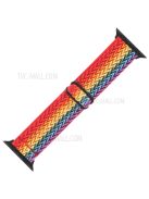 Wave Pattern Nylon Watchband Adjustable Wristwatch Strap for Apple Watch Series 10 42mm / 9 8 7 41mm / 6 5 4 SE SE (2022) SE (2023) 40mm / 3 2 1 38mm - Multi-Color