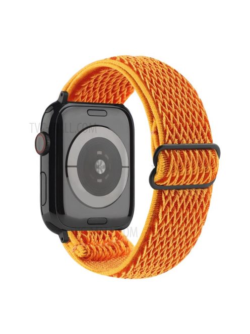 Wave Pattern Nylon Watchband Adjustable Wristwatch Strap for Apple Watch Series 10 42mm / 9 8 7 41mm / 6 5 4 SE SE (2022) SE (2023) 40mm / 3 2 1 38mm - Orange