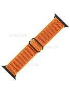 Wave Pattern Nylon Watchband Adjustable Wristwatch Strap for Apple Watch Series 10 42mm / 9 8 7 41mm / 6 5 4 SE SE (2022) SE (2023) 40mm / 3 2 1 38mm - Orange