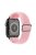 Wave Pattern Nylon Watchband Adjustable Wristwatch Strap for Apple Watch Series 10 42mm / 9 8 7 41mm / 6 5 4 SE SE (2022) SE (2023) 40mm / 3 2 1 38mm - Pink