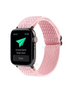 Wave Pattern Nylon Watchband Adjustable Wristwatch Strap for Apple Watch Series 10 42mm / 9 8 7 41mm / 6 5 4 SE SE (2022) SE (2023) 40mm / 3 2 1 38mm - Pink