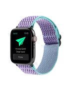 Wave Pattern Nylon Watchband Adjustable Wristwatch Strap for Apple Watch Series 10 42mm / 9 8 7 41mm / 6 5 4 SE SE (2022) SE (2023) 40mm / 3 2 1 38mm - Purple / Blue