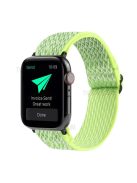 Wave Pattern Nylon Watchband Adjustable Wristwatch Strap for Apple Watch Series 10 42mm / 9 8 7 41mm / 6 5 4 SE SE (2022) SE (2023) 40mm / 3 2 1 38mm - Yellowgreen