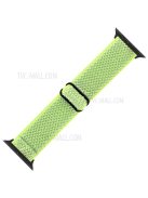 Wave Pattern Nylon Watchband Adjustable Wristwatch Strap for Apple Watch Series 10 42mm / 9 8 7 41mm / 6 5 4 SE SE (2022) SE (2023) 40mm / 3 2 1 38mm - Yellowgreen