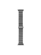 Waxy Cowhide Leather Watchband for Apple Watch Series 10 42mm / 9 8 7 41mm / SE (2023) SE (2022) SE 6 5 4 40mm / 3 2 1 38mm Watch Band Titanium Alloy Wrist Strap - Grey