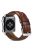 Waxy Cowhide Leather Watchband for Apple Watch Series 10 42mm / 9 8 7 41mm / SE (2023) SE (2022) SE 6 5 4 40mm / 3 2 1 38mm Wrist Strap - Brown