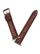 Waxy Cowhide Leather Watchband for Apple Watch Series 10 42mm / 9 8 7 41mm / SE (2023) SE (2022) SE 6 5 4 40mm / 3 2 1 38mm Wrist Strap - Brown