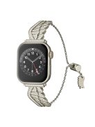 Wing Design Strap for Apple Watch 10 46mm / Ultra 2 / Ultra 49mm / 9 8 7 45mm / SE (2023) SE (2022) SE 6 5 4 44mm / 3 2 1 42mm Alloy Bracelet - Starlight