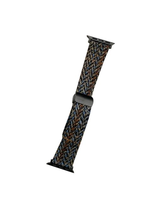 Woolen Strap for Apple Watch 10 46mm / Ultra 2 / Ultra 49mm / 9 8 7 45mm / SE (2023) SE (2022) SE 6 5 4 44mm / 3 2 1 42mm Watch Band - Blue+Black