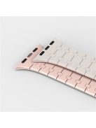 Wrist Strap for Apple Watch Series 10 42mm / 9 8 7 41mm / SE (2023) SE (2022) SE 6 5 4 40mm / 3 2 1 38mm Silicone Magnetic Band - Starlight+Pink