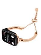 Wrist Strap for Apple Watch Series 10 46mm / Ultra 2 Ultra 49mm /  Series 9 8 7 45mm / 6 5 4 SE (2023) SE (2022) SE 44mm / 3 2 1 42mm Bracelet Metal Smart Watch Band - Rose Gold