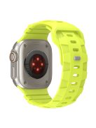 YINGSHEHUI For Apple Watch 10 46mm / Ultra 2 / Ultra 49mm / 9 8 7 45mm / SE (2023) SE (2022) SE 6 5 4 44mm / 3 2 1 42mm Silicone Watch Band - Fluorescent Green