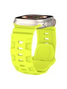 YINGSHEHUI For Apple Watch 10 46mm / Ultra 2 / Ultra 49mm / 9 8 7 45mm / SE (2023) SE (2022) SE 6 5 4 44mm / 3 2 1 42mm Silicone Watch Band - Fluorescent Green