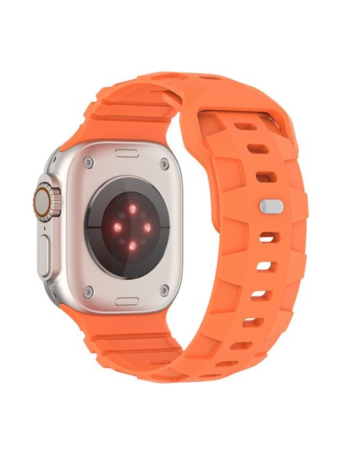 YINGSHEHUI For Apple Watch 10 46mm / Ultra 2 / Ultra 49mm / 9 8 7 45mm / SE (2023) SE (2022) SE 6 5 4 44mm / 3 2 1 42mm Silicone Watch Band - Orange