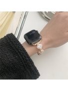 Zinc Alloy Band for Apple Watch 10 46mm / Ultra 2 / Ultra 49mm / 9 8 7 45mm / SE (2023) SE (2022) SE 6 5 4 44mm / 3 2 1 42mm Four Leaf Clover Strap - Rose Gold