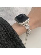 Zinc Alloy Band for Apple Watch 10 46mm / Ultra 2 / Ultra 49mm / 9 8 7 45mm / SE (2023) SE (2022) SE 6 5 4 44mm / 3 2 1 42mm Four Leaf Clover Strap - Silver