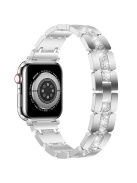 Zinc Alloy Band for Apple Watch 10 46mm / Ultra 2 / Ultra 49mm / 9 8 7 45mm / SE (2023) SE (2022) SE 6 5 4 44mm / 3 2 1 42mm Rhinestones Decor Strap - Silver