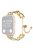 Zinc Alloy Band for Apple Watch 10 46mm / Ultra 2 / Ultra 49mm / 9 8 7 45mm / SE (2023) SE (2022) SE 6 5 4 44mm / 3 2 1 42mm Watch Strap - Gold