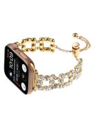 Zinc Alloy Band for Apple Watch 10 46mm / Ultra 2 / Ultra 49mm / 9 8 7 45mm / SE (2023) SE (2022) SE 6 5 4 44mm / 3 2 1 42mm Watch Strap - Gold