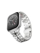 Zinc Alloy Strap for Apple Watch 10 46mm / Ultra 2 / Ultra 49mm / 9 8 7 45mm / SE (2023) SE (2022) SE 6 5 4 44mm / 3 2 1 42mm Wrist Band - Silver+Black