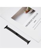 Zinc Alloy Watch Strap for Apple Watch Series 10 42mm / 9 8 7 41mm / SE (2023) SE (2022) SE 6 5 4 40mm / 3 2 1 38mm Rhombus Band - Black