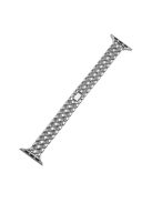 Zinc Alloy Watch Strap for Apple Watch Series 10 42mm / 9 8 7 41mm / SE (2023) SE (2022) SE 6 5 4 40mm / 3 2 1 38mm Rhombus Band - Silver