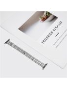 Zinc Alloy Watch Strap for Apple Watch Series 10 42mm / 9 8 7 41mm / SE (2023) SE (2022) SE 6 5 4 40mm / 3 2 1 38mm Rhombus Band - Silver