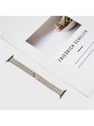 Zinc Alloy Watch Strap for Apple Watch Series 10 42mm / 9 8 7 41mm / SE (2023) SE (2022) SE 6 5 4 40mm / 3 2 1 38mm Rhombus Band - Starlight