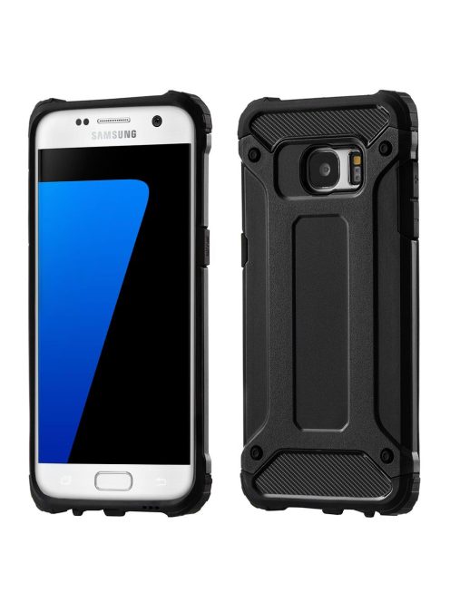 R-PROTECT Samsung Galaxy S7 Edge G935 Ütésálló Tok Defender 2in1 PC TPU Hybrid Fekete