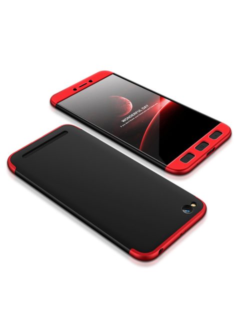 R-PROTECT Xiaomi Redmi 5AGKK Tok 360 Előlap-Hátlapi Védelemmel Full Body Protection Fekete-Piros
