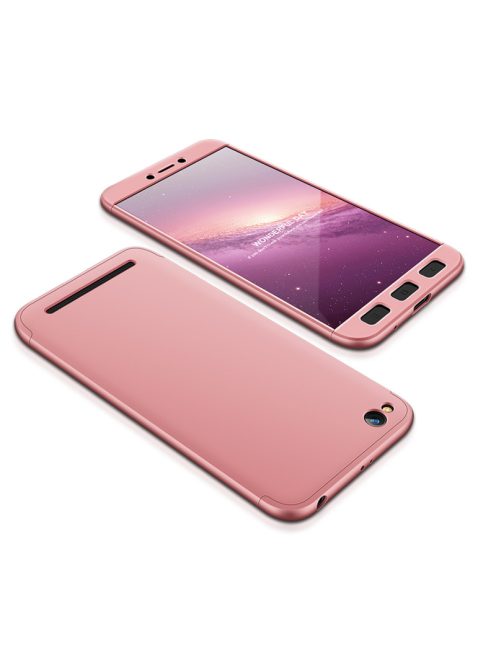 R-PROTECT Xiaomi Redmi 5A GKK Tok 360 Előlap-Hátlapi Védelemmel Full Body Protection Pink