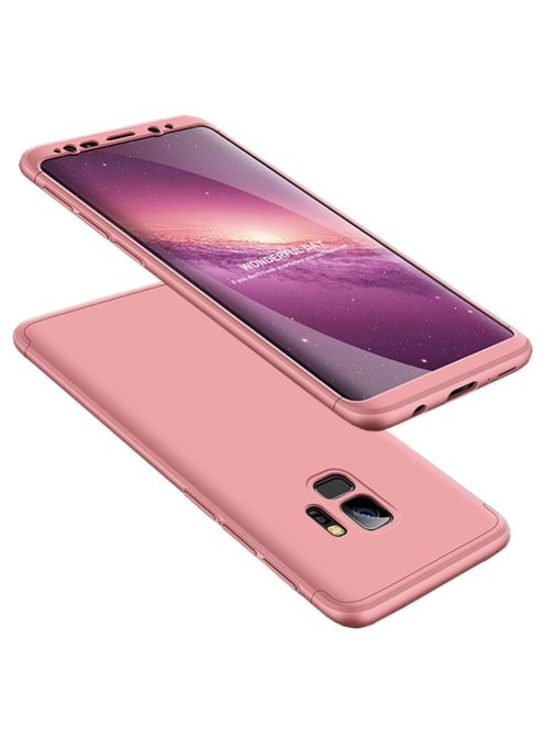 R-PROTECT Samsung Galaxy S9 G960 GKK Tok 360 Előlap-Hátlapi Védelemmel Full Body Protection Pink