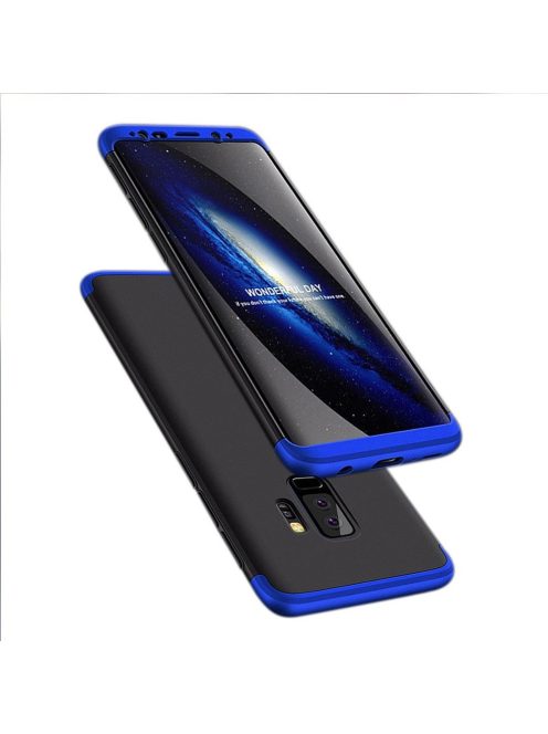 R-PROTECT Samsung Galaxy S9 Plus G965 GKK Tok 360 Előlap-Hátlapi Védelemmel Full Body Protection Fekete-Kék