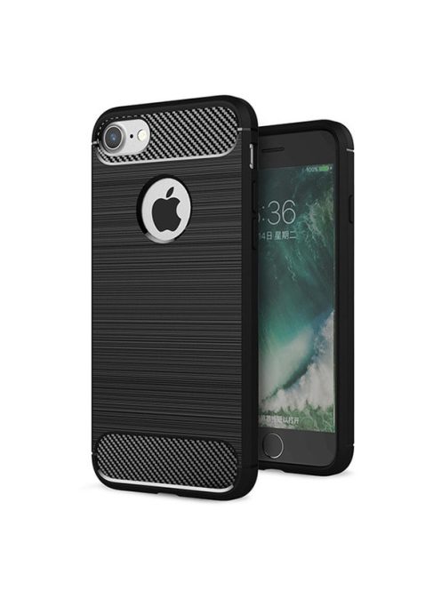 R-PROTECT iPhone 6S / 6 Szilikon Tok Carbon TPU Fekete