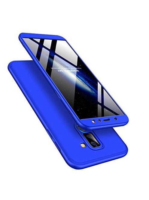 R-PROTECT Samsung Galaxy A6 Plus 2018 A605 GKK Tok 360 Előlap-Hátlapi Védelemmel Full Body Protection Kék