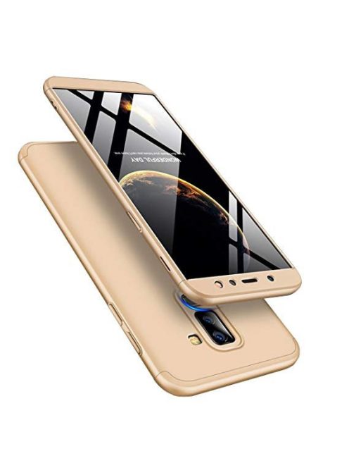 R-PROTECT Samsung Galaxy A6 Plus 2018 A605 GKK Tok 360 Előlap-Hátlapi Védelemmel Full Body Protection Arany