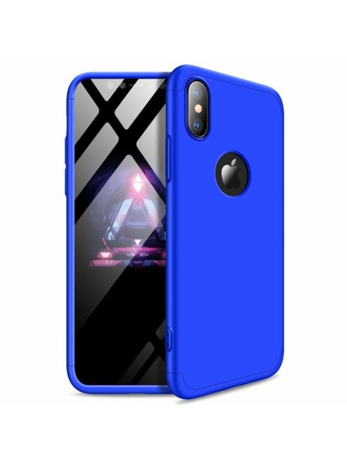 R-PROTECT iPhone XS Max  (logo hole)GKK Tok 360 Előlap-Hátlapi Védelemmel Full Body Protection Kék