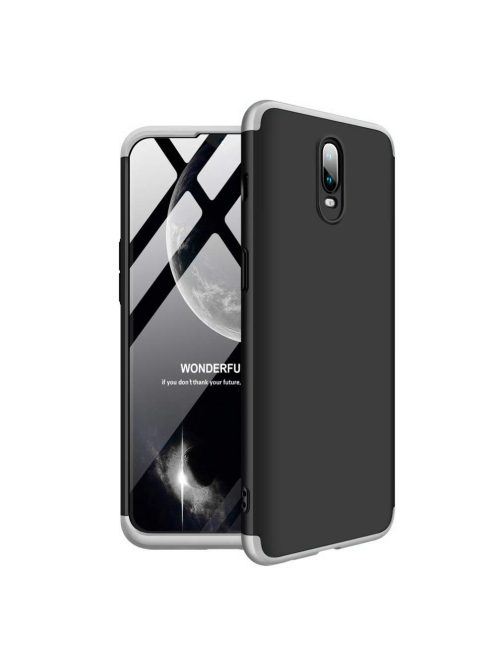 R-PROTECT OnePlus 6T GKK Tok 360 Előlap-Hátlapi Védelemmel Full Body Protection Fekete-Ezüst