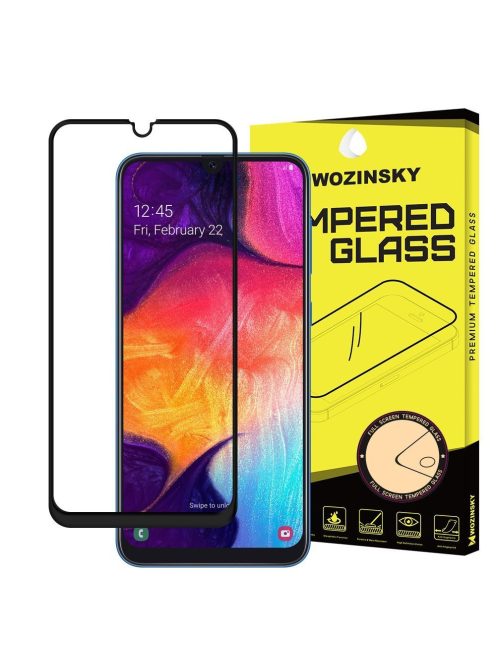 Samsung Galaxy A40 Üvegfólia 3D FullSize, Tokbarát, Hajlított, Extra Erős Wozinsky Tempered Glass